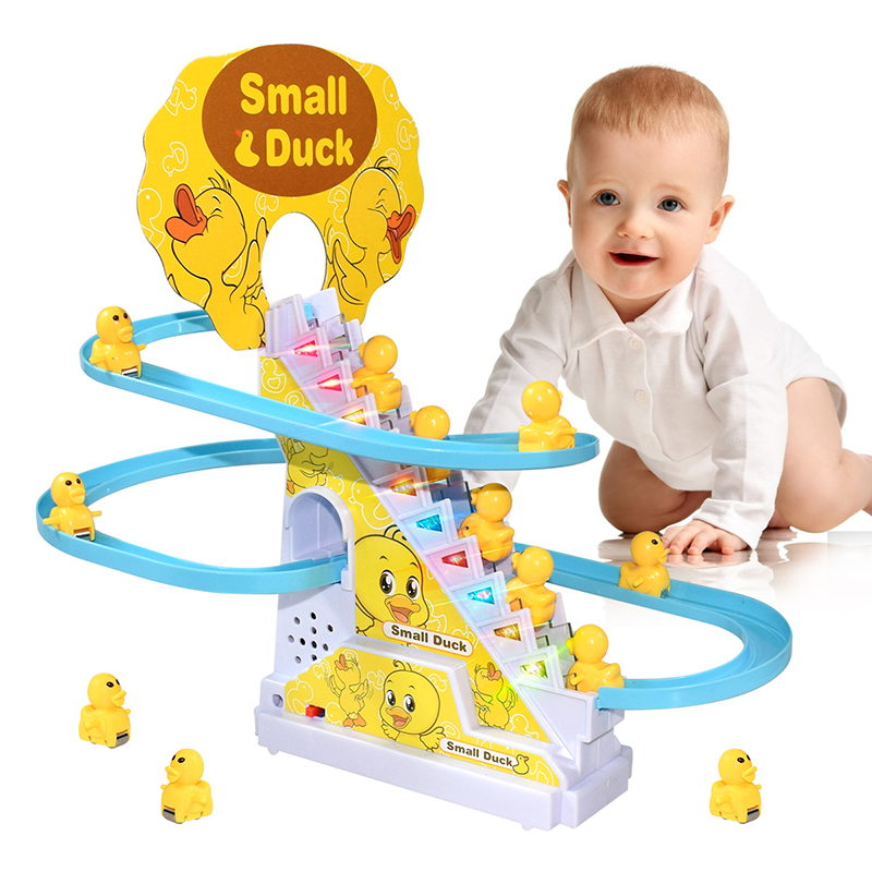 Diy Electronics Game - Climbing Stairs Track Toys Electric Duck