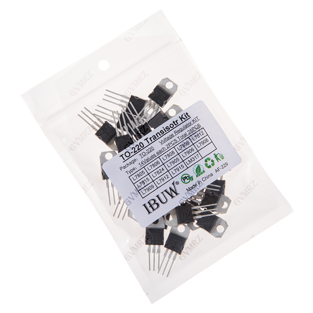28PCS L7805 14Values TO-220 Tr - огляд і ціна Lm317 Voltage Regulator