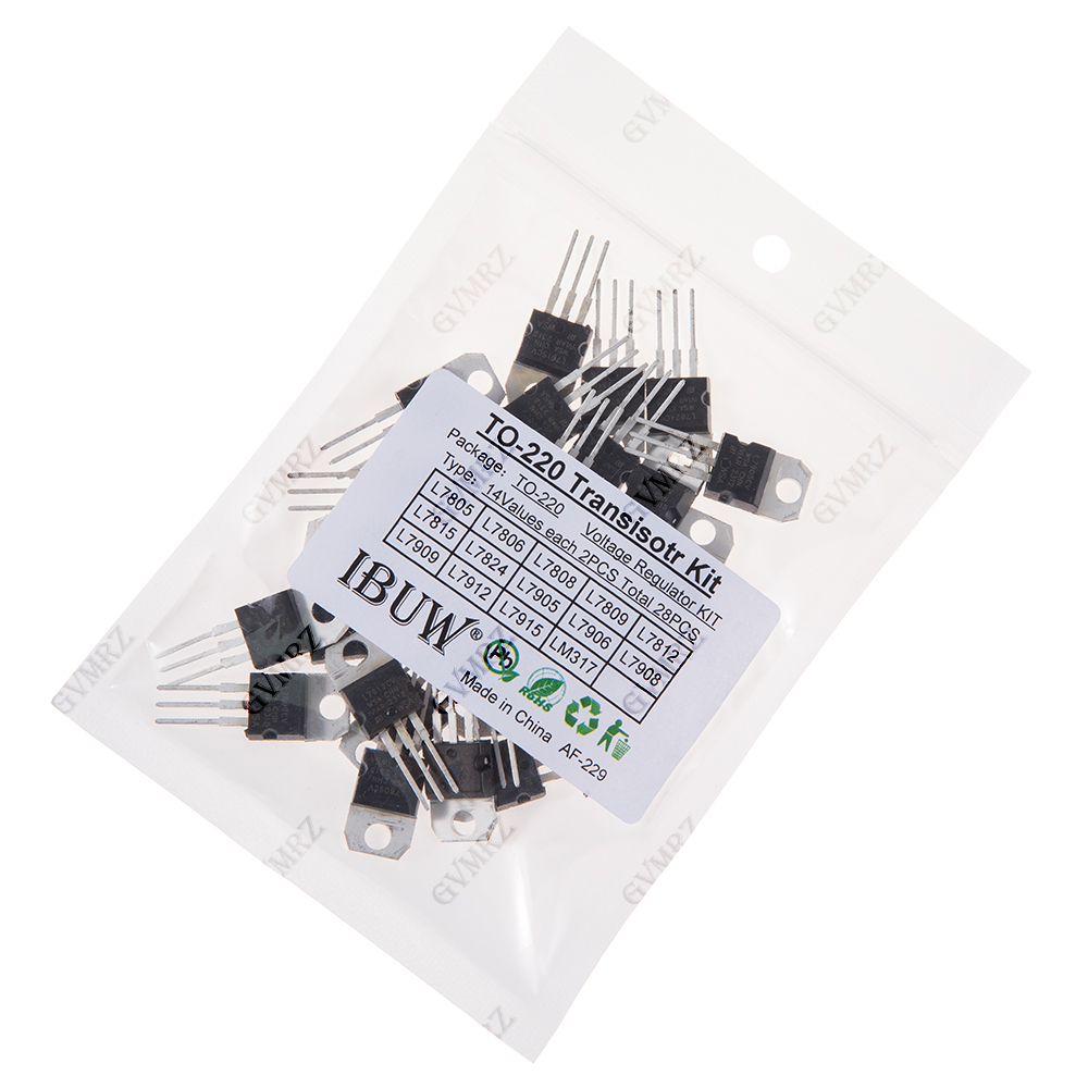 28PCS L7805 14Values TO-220 Tr - огляд і ціна Lm317 Voltage Regulator