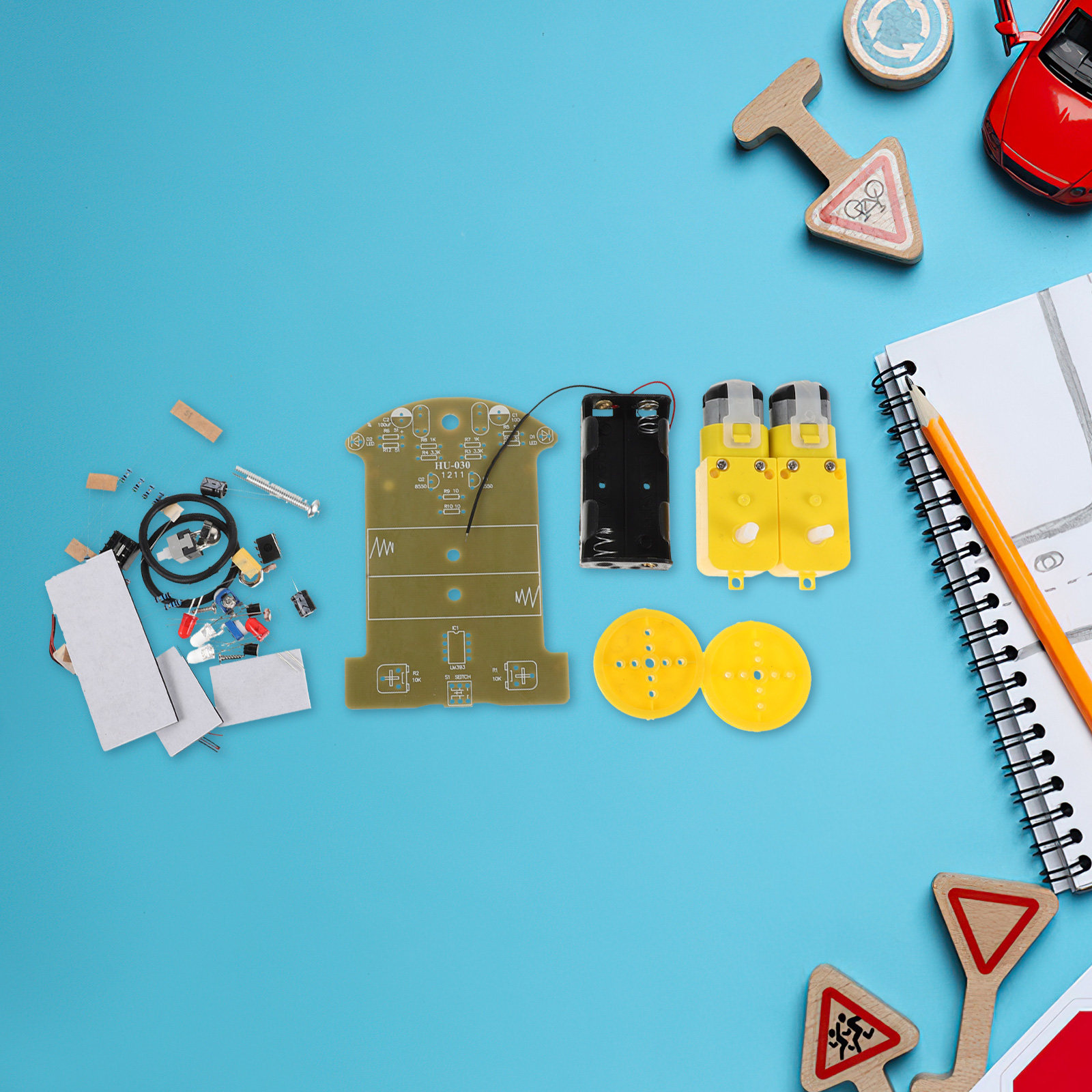 1Set Stem Robot Car Kit Line F - огляд і ціна Learn Diy Electronics