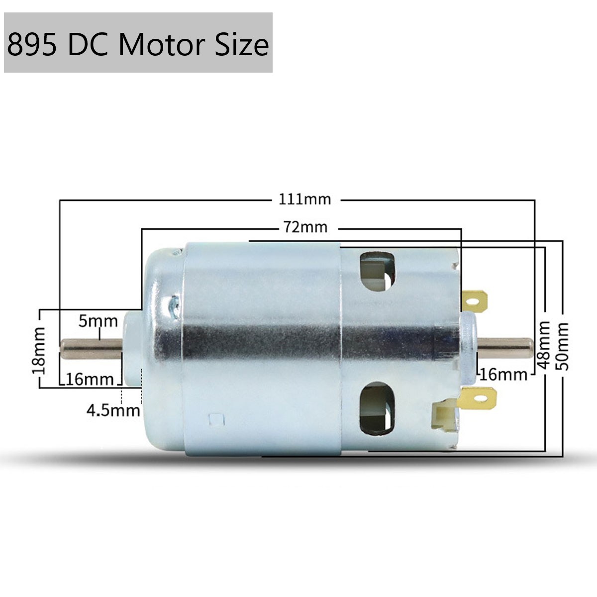 775 795 895 DC Motor 12V Dual  - огляд і ціна Diy Electronics Motor