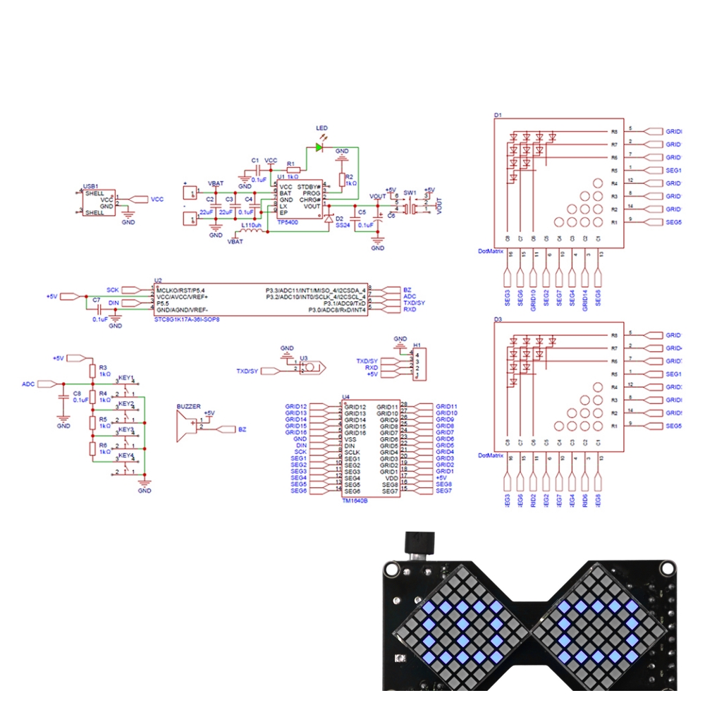 DC 5V LED Dot Matrix Electroni - огляд і ціна Diy Electronics Gifts