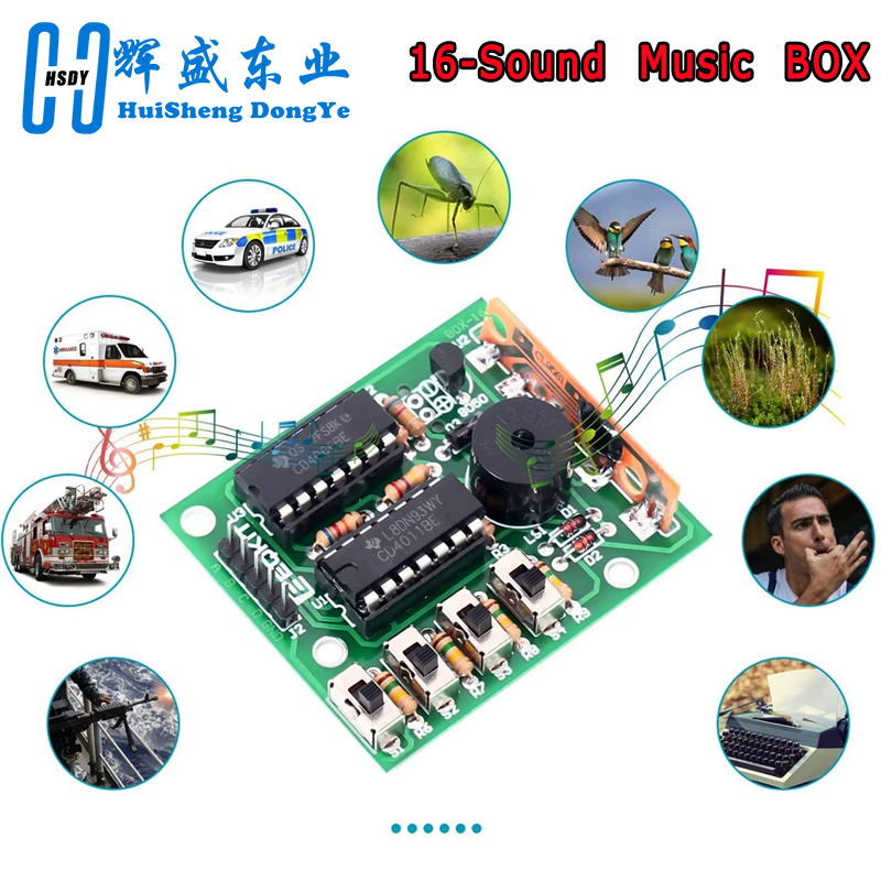 16 Music Sound Box BOX-16 Boar - огляд і ціна Diy Electronics Kits For Kids