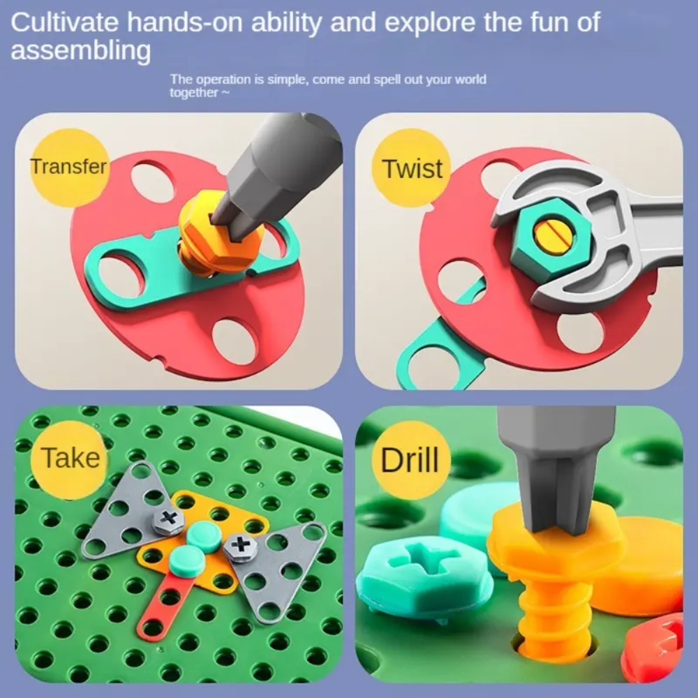 450Pcs Kids STEM Drill Set Cre - огляд і ціна Diy Electronics Kits For Kids