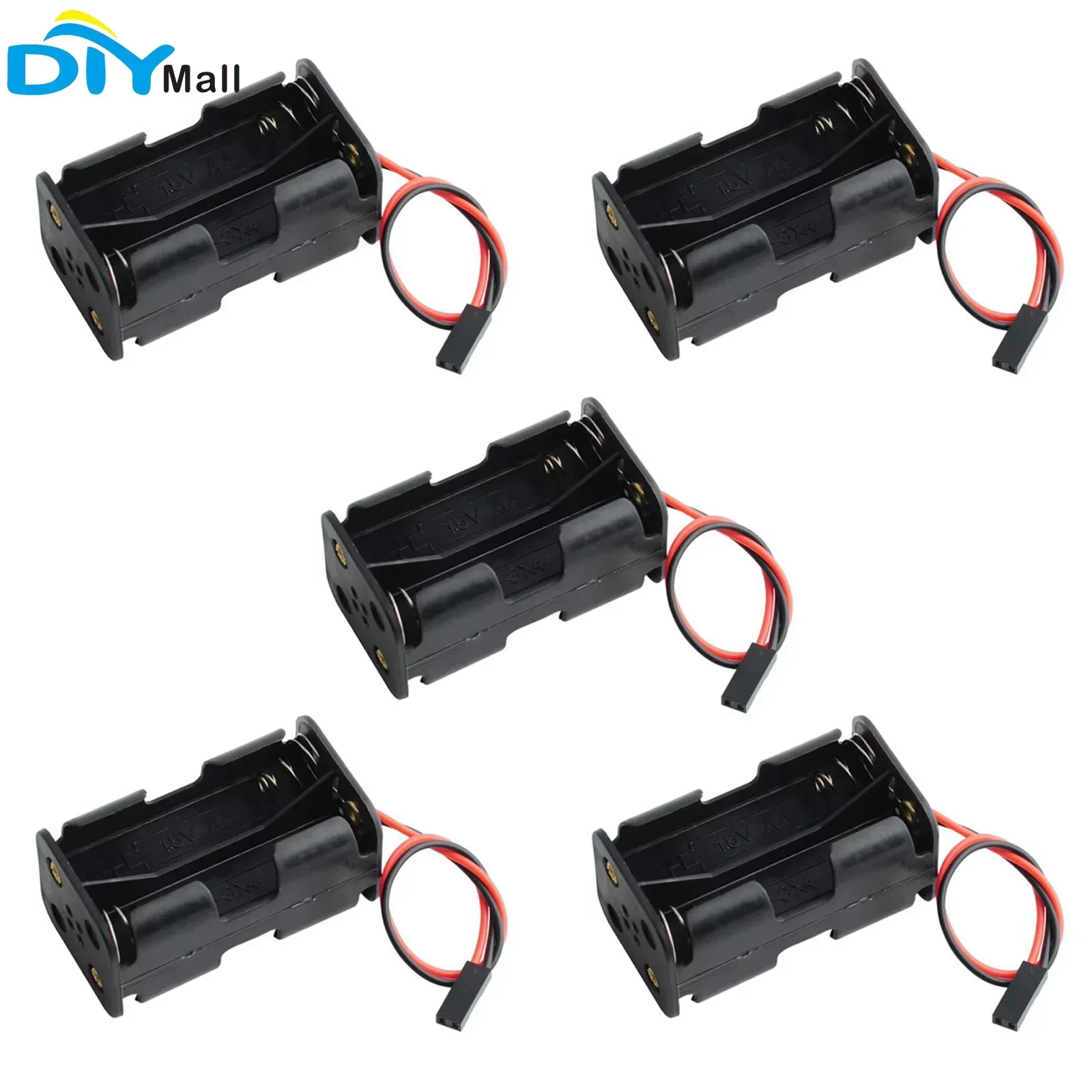 5pcs AA Battery Holder Case wi - огляд і ціна Diy Electronics Holder
