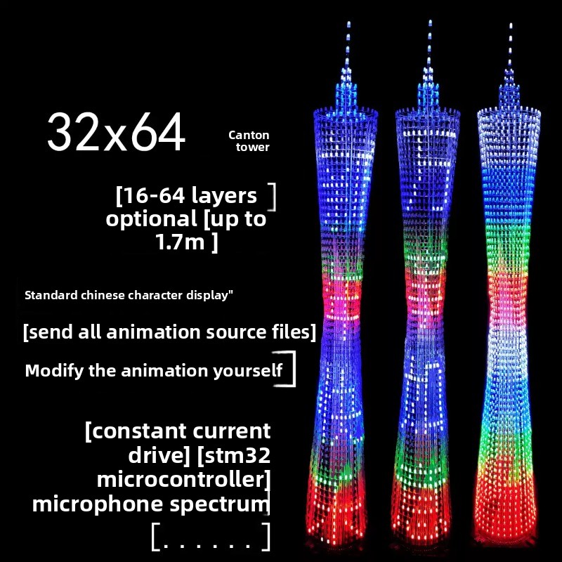 64 Layers Canton Tower DIY Ele - огляд і ціна Diy Electronics Kits For Kids