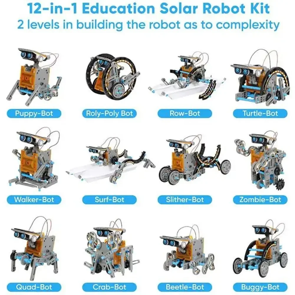 13 in 1 Solar Powered Robot Sc - огляд і ціна Diy Electronics Kits For Kids