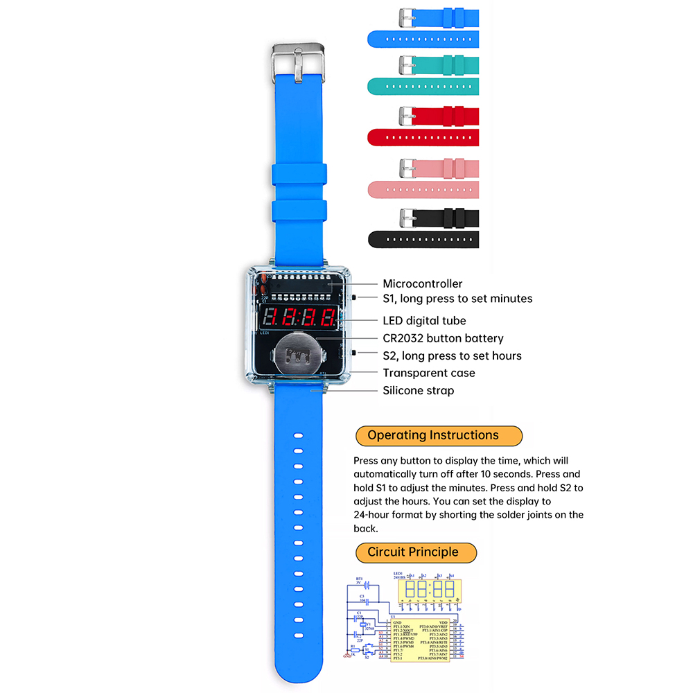 DIY Electronic Watch Kit 0.28' - огляд і ціна Diy Electronics Kits For Kids